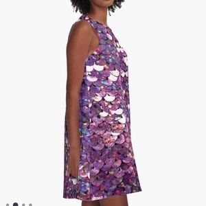 Purple Sequins A-Line Dress NWOT